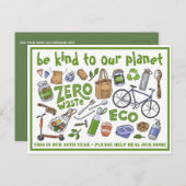 Wees aardig voor onze planeet - Environmental Eart Briefkaart (Voorkant / Achterkant)
