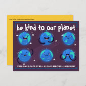 Wees aardig voor onze planeet - Environmental Eart Briefkaart (Voorkant / Achterkant)