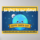 Wees AARDIG voor onze Planeet - Help onze Thuis PL Poster (Voorkant)