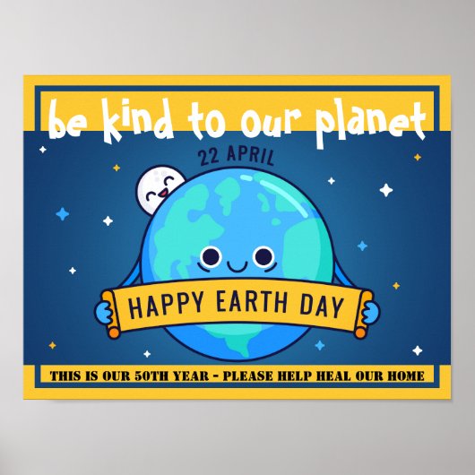 Wees AARDIG voor onze Planeet - Help onze Thuis PL Poster (Voorkant)