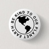 Wees aardig voor onze planeet, Klimaatspelknop Ronde Button 3,2 Cm (Voorkant)