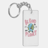Wees aardig voor onze planeet 💚 sleutelhanger (Voorkant Links)