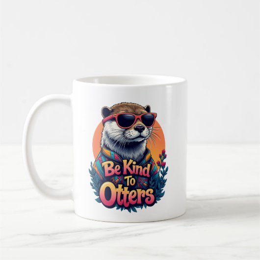 Wees aardig voor otters, grappige andere jongens m koffiemok (Links)
