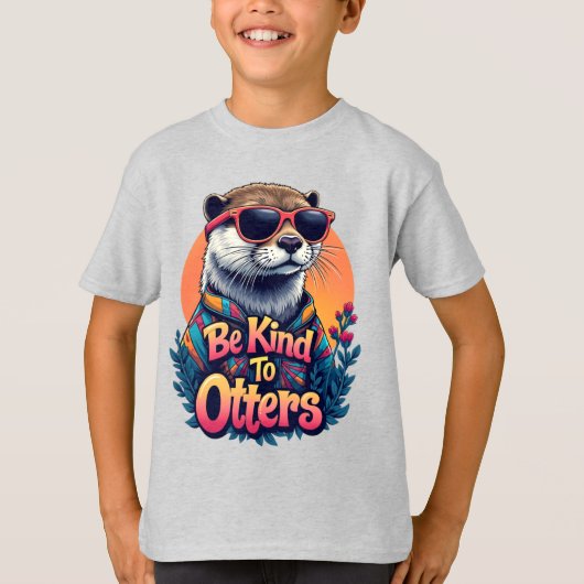 Wees aardig voor otters, grappige Zee otter T-shirt (Voorkant)
