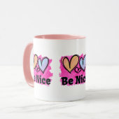 Wees Aardig Waterverf Harten Mok (Voorkant links)