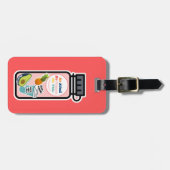 Wees aardig. Wees gelukkig. Wees jezelf. Fles Baga Bagagelabel (Voorkant horizontaal)