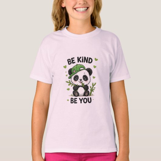 Wees aardig wees jezelf Panda T-shirt (Voorkant)