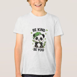 Wees aardig wees jezelf Panda Tri-Blend Shirt