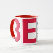 Wees aardig, wees vet, wees moedige Mok (Voorkant links)