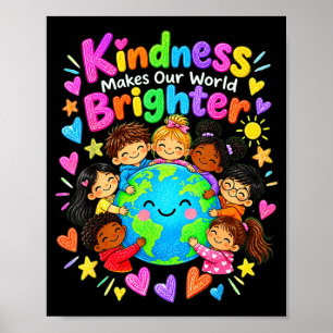 Wees aardig wereld aardigheidsdag kinderen aarde l poster