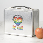 Wees aardig Wereld Hart Regenboog Vector T-Shirt O (In situ)