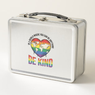 Wees aardig Wereld Hart Regenboog Vector T-Shirt O