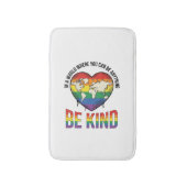Wees Aardig Wereld Hart Regenboog Vector T-Shirt O Badmat (Voorkant Verticaal)
