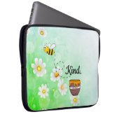 Wees aardig | Witte en groene tekst mooi Laptop Sleeve (Voorkant Rechts)