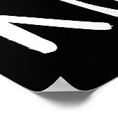 Wees aardig | Witte stijl penseelscript Poster (Hoek)