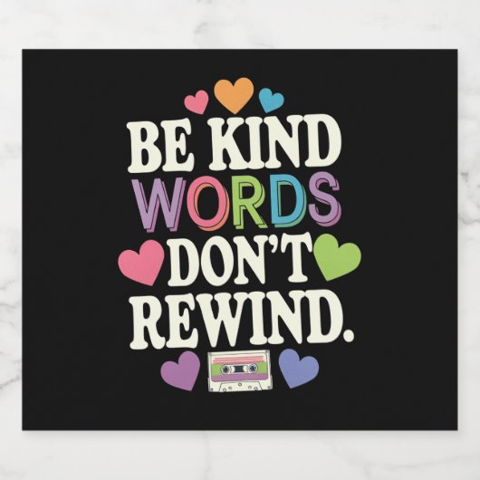 Wees aardig Woorden niet terugspoelen grappig Bier Etiket (Enkel label)