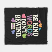 Wees aardig Woorden niet terugspoelen grappig Fleece Deken (Voorkant (Horizontaal))