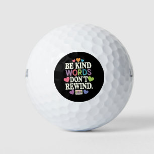 Wees aardig woorden spoelen niet terug grappig golfballen