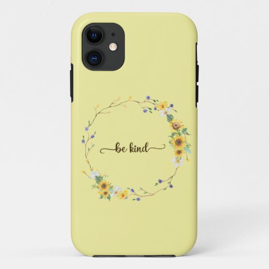 Wees aardig, zonnebloem, botanische poot Case-Mate iPhone case (Achterkant)