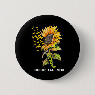 Wees aardig Zonnebloem RSD CRPS Bewustzijn Ronde Button 5,7 Cm