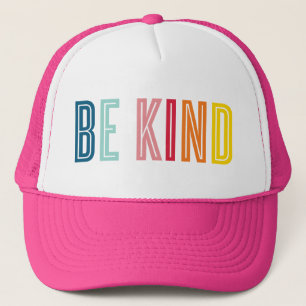 WEES AARDIG zwart minimale vetgedrukte type motiva Trucker Pet