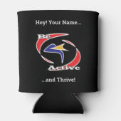 Wees actief en gedijen blikjeskoeler (Achterkant)