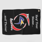 Wees actief en gedijen golfhanddoek (Horizontaal)