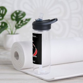 Wees actief en gedijen waterfles