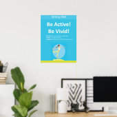 Wees actief! Poster voor educatief schrijven (Thuiskantoor)