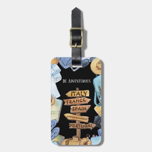 Wees Adventurous AcrylBagagelabel Bagagelabel (Voorkant verticaal)