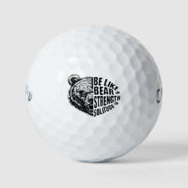 Wees als Beer in kracht en eenzaamheid Golfballen