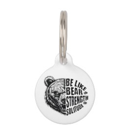 Wees als Beer in kracht en eenzaamheid Huisdierpenning