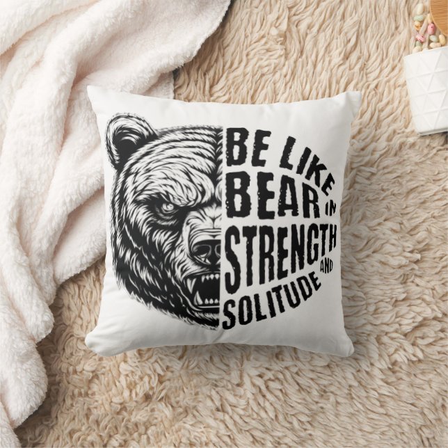 Wees als Beer in kracht en eenzaamheid Kussen (Deken)