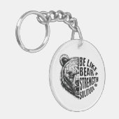 Wees als Beer in kracht en eenzaamheid Sleutelhanger (Voorkant Links)