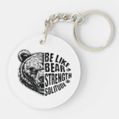 Wees als Beer in kracht en eenzaamheid Sleutelhanger (Achterkant)
