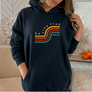 Wees als Clay Retro Bijbel Verse Christelijke vrou Hoodie