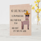 Wees als de Llama-kaart Kaart (Gele Bloem)