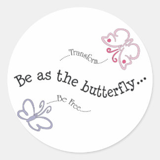 Wees als de vlinder Sticker
