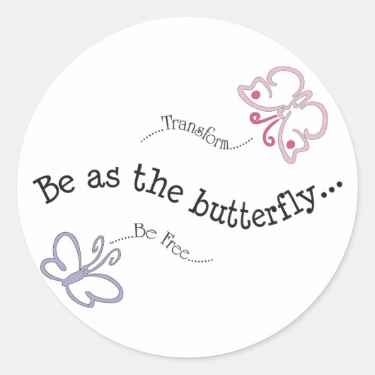 Wees als de vlinder Sticker (Voorkant)