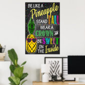 Wees als een ananas afdrukbaar poster (Thuiskantoor)
