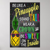 Wees als een ananas afdrukbaar poster (Voorkant)