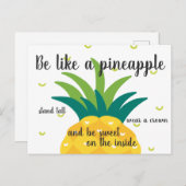 Wees als een ananas - Postkarte Briefkaart (Voorkant / Achterkant)