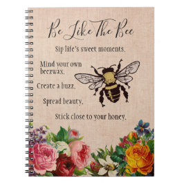 Wees als een bij-spiral notebook notitieboek