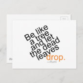 Wees als een boom en laat de dode bladeren vallen briefkaart (Voorkant / Achterkant)