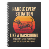 Wees als een Dachshund Sarcastic Wiener Dog-eigena Notitieboek (Voorkant)