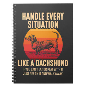 Wees als een Dachshund Sarcastic Wiener Dog-eigena Notitieboek