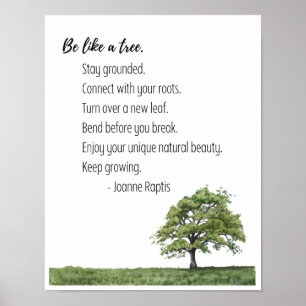 Wees als een Inspirerend Boom-wandafdrukken Poster