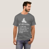 Wees als een kraai Kraait Raaf Vogel Vogelaar Voge T-shirt (Voorkant volledig)