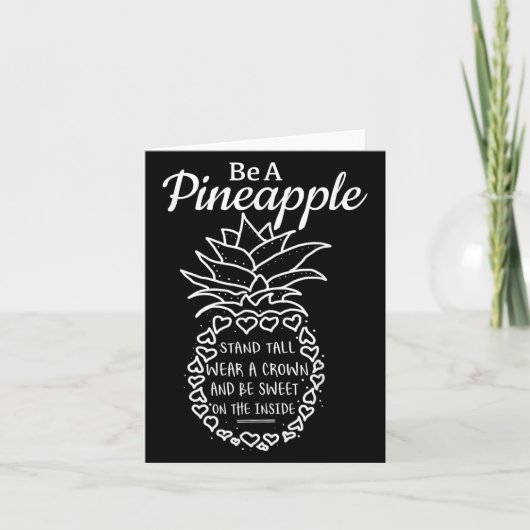 Wees als een Pineapple Fun Quote Graphic Kaart (Voorkant)