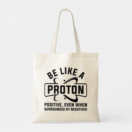 Wees als een proton tote bag (Achterkant)
